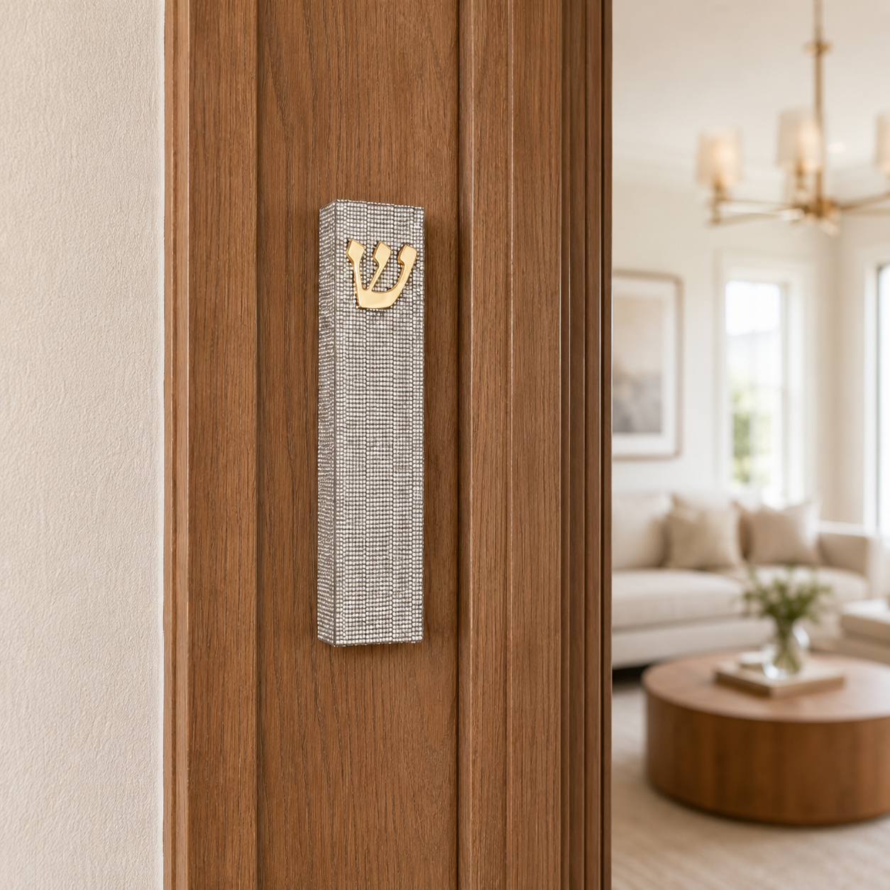 Bling Silver Mezuzah