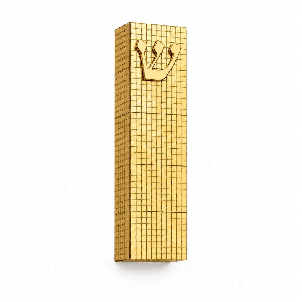 Disco Ball Gold Mezuzah