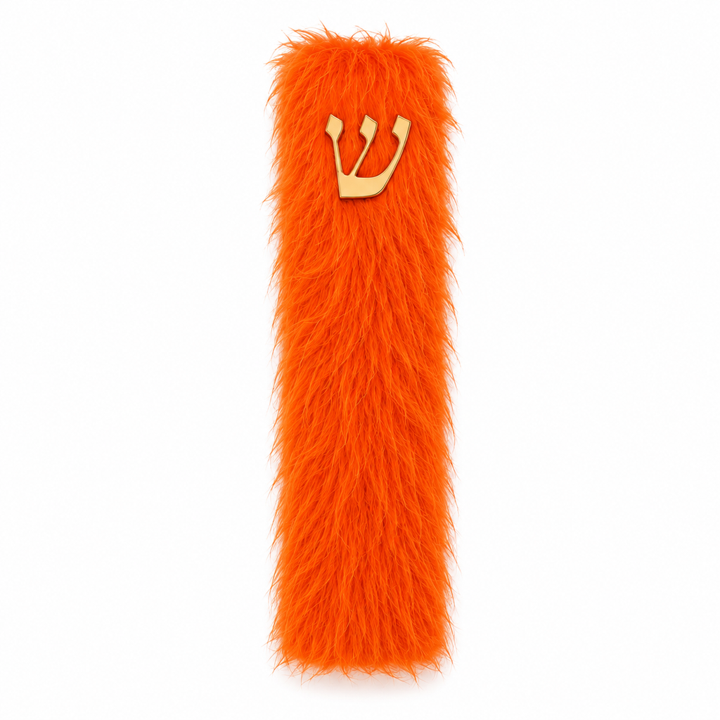 Furry Orange Mezuzah