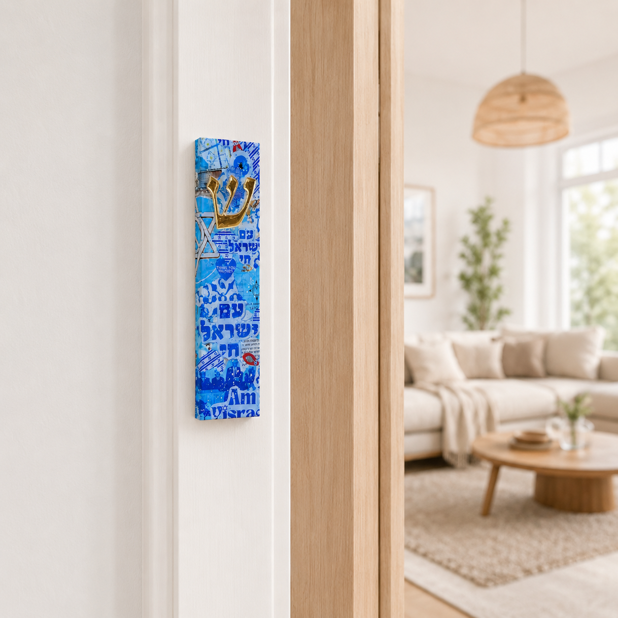Am Israel Chai Mezuzah