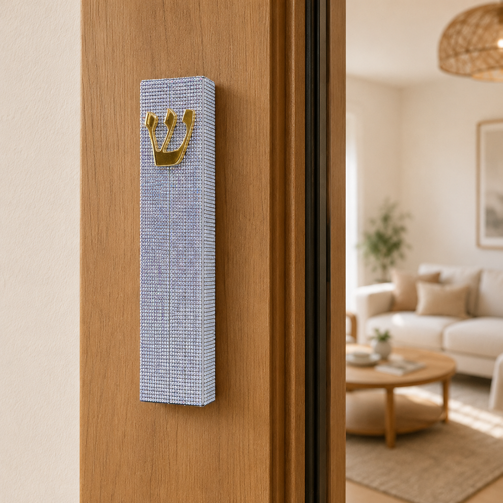 Bling Iridescent Mezuzah