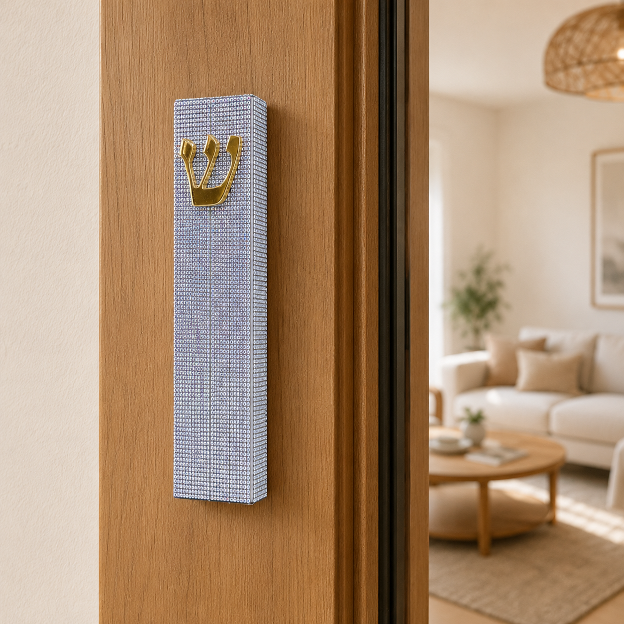 Bling Iridescent Mezuzah
