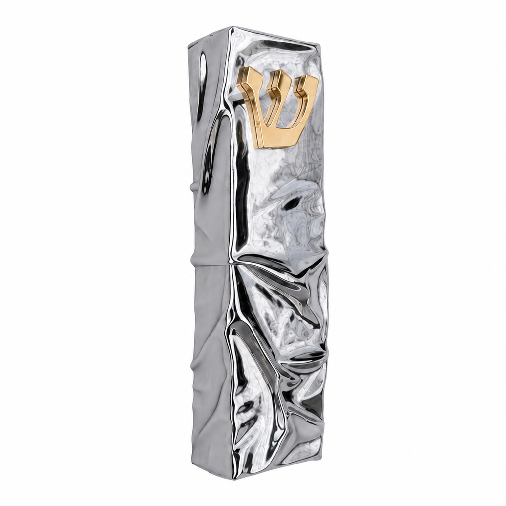 Fluid Silver Mezuzah