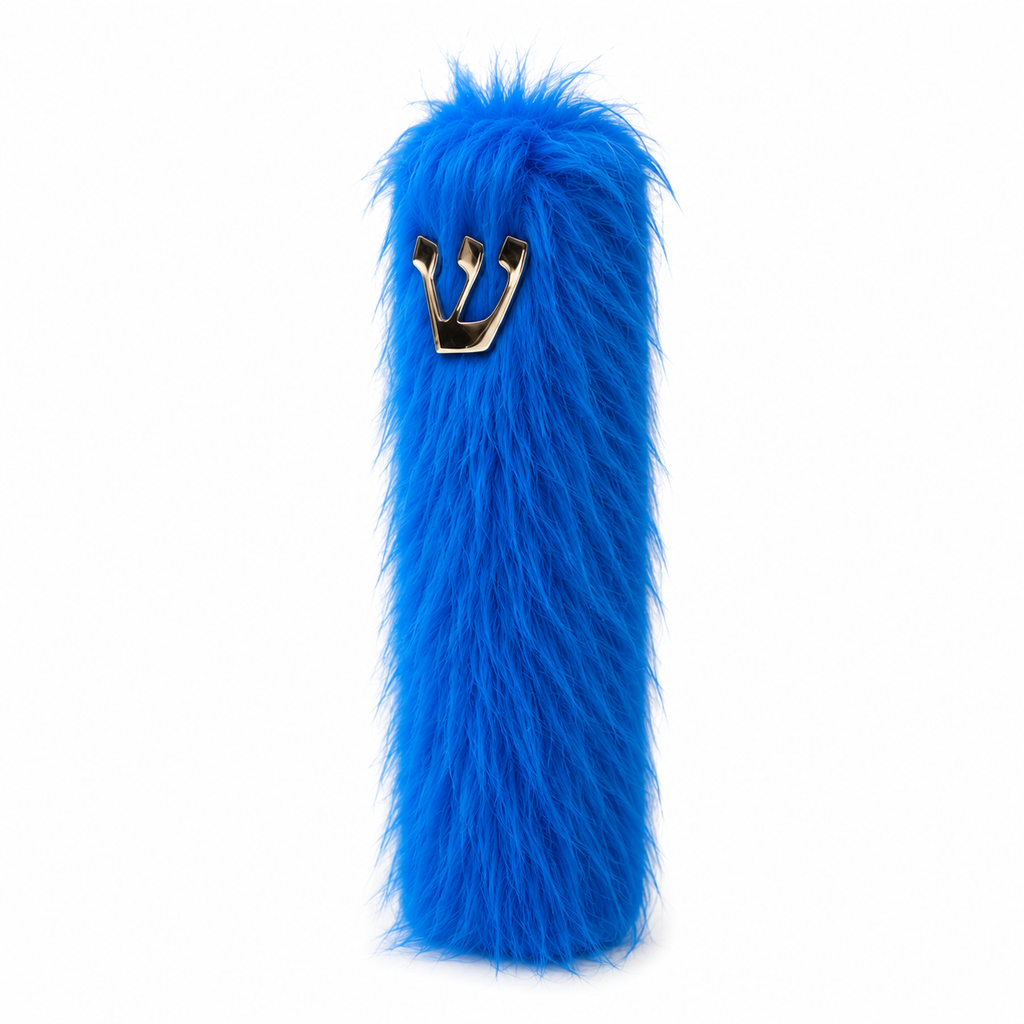 Furry Blue Mezuzah