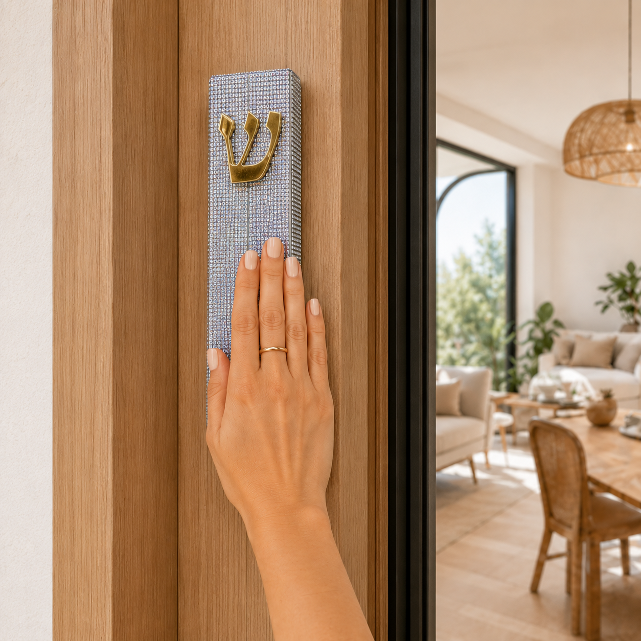 Bling Iridescent Mezuzah