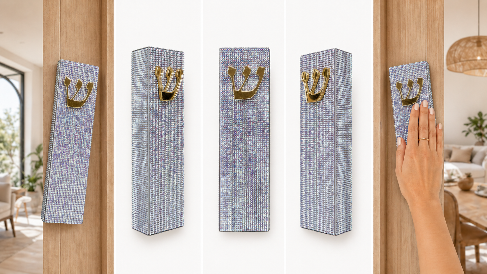 Bling Iridescent Mezuzah