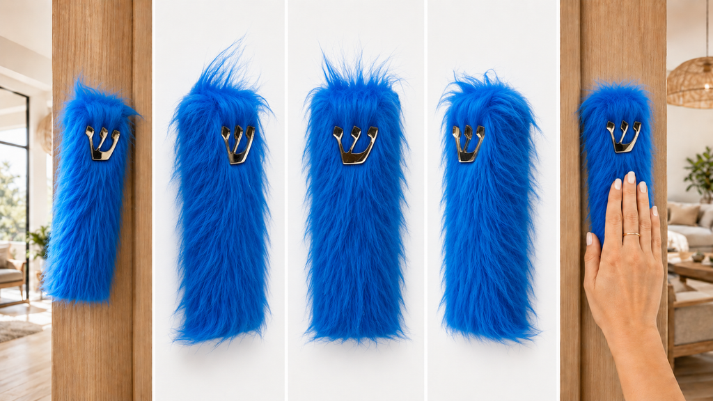 Furry Blue Mezuzah