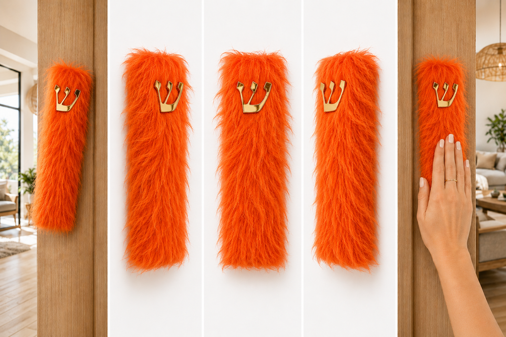 Furry Orange Mezuzah