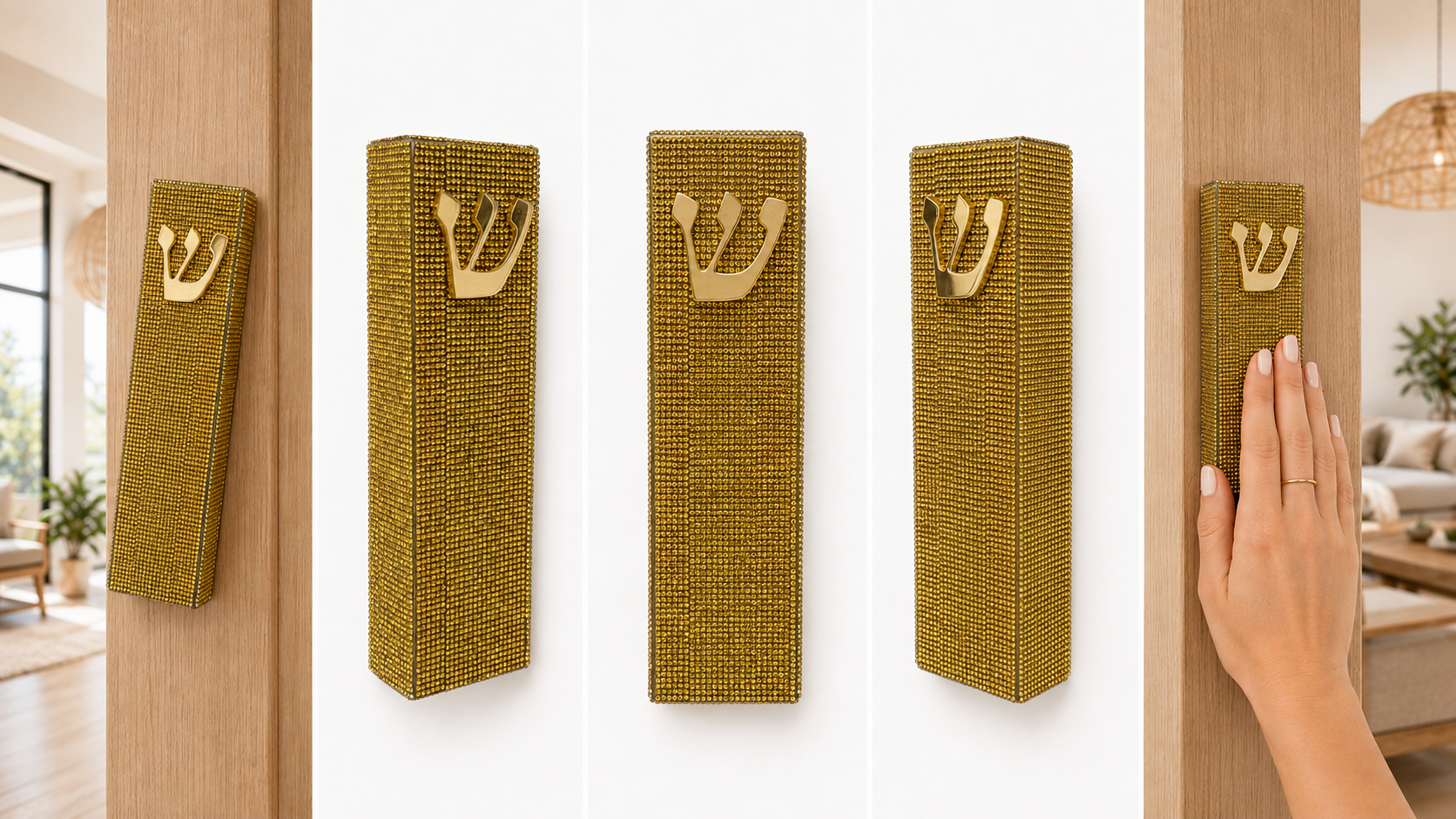 Bling Gold Mezuzah