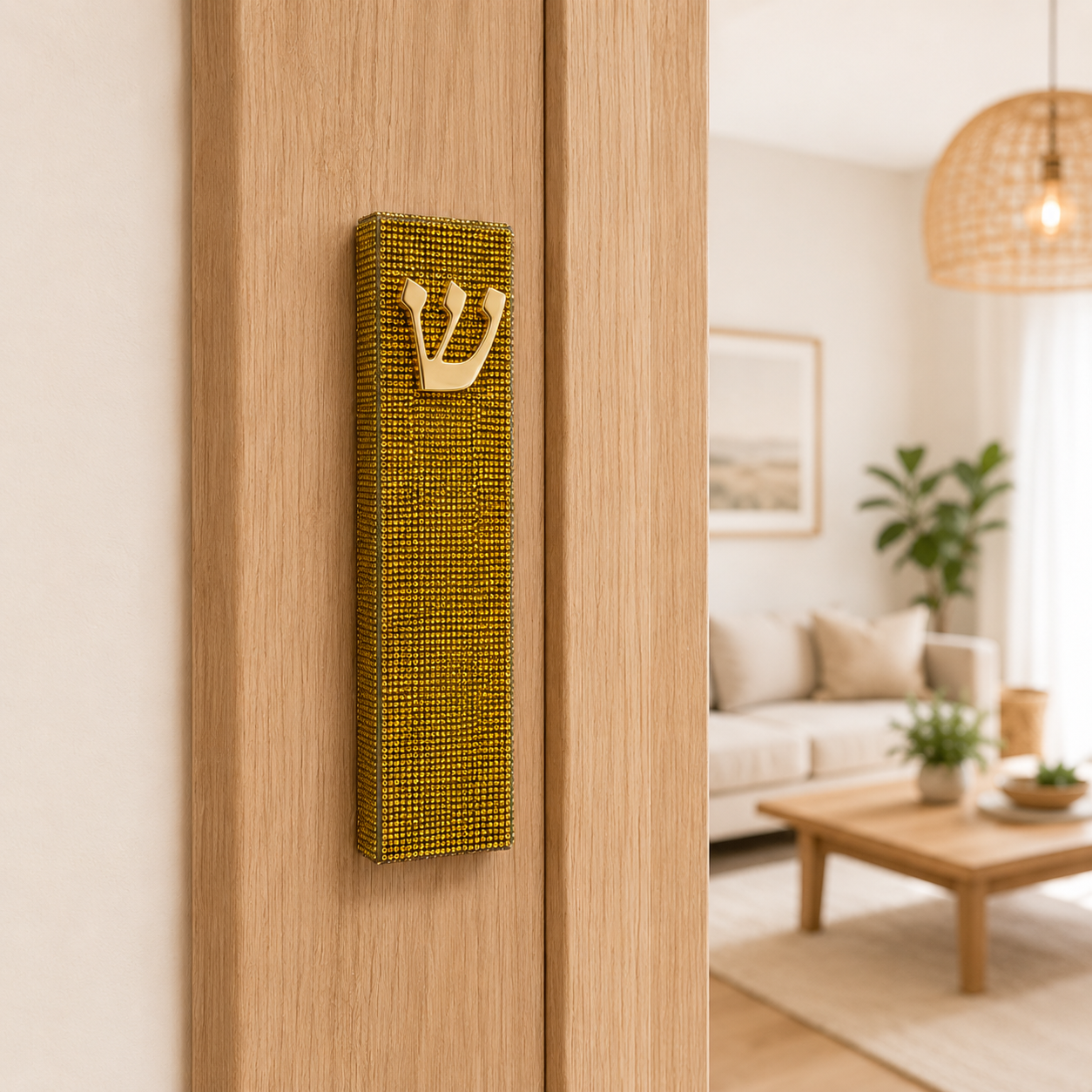Bling Gold Mezuzah