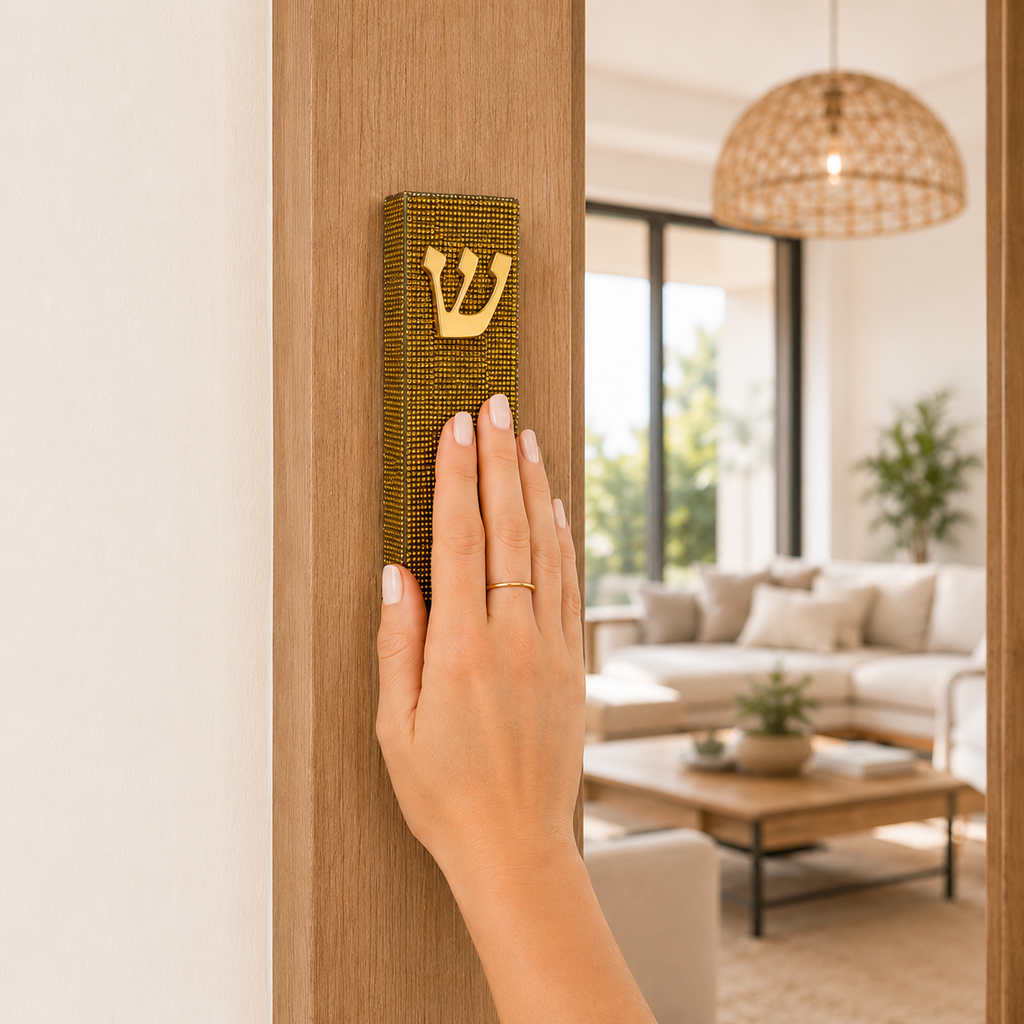Bling Gold Mezuzah