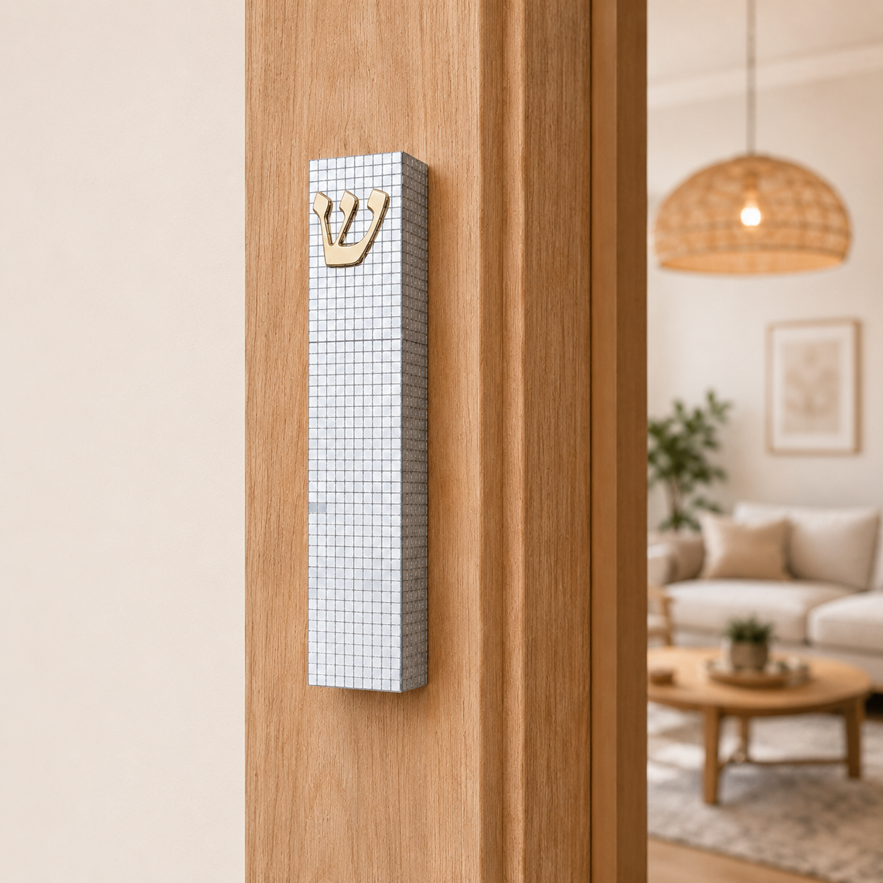 Disco Ball Silver Mezuzah