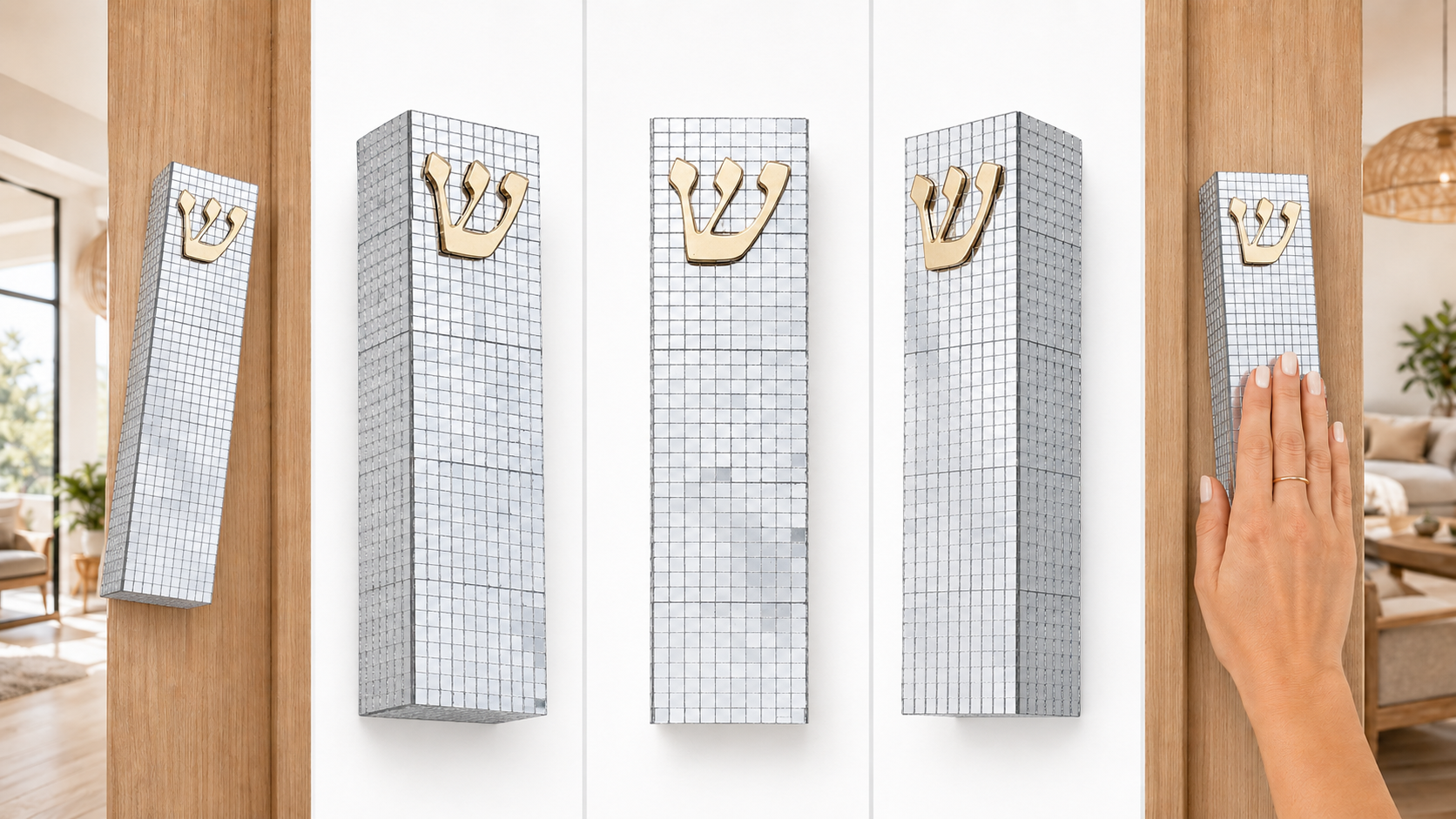 Disco Ball Silver Mezuzah