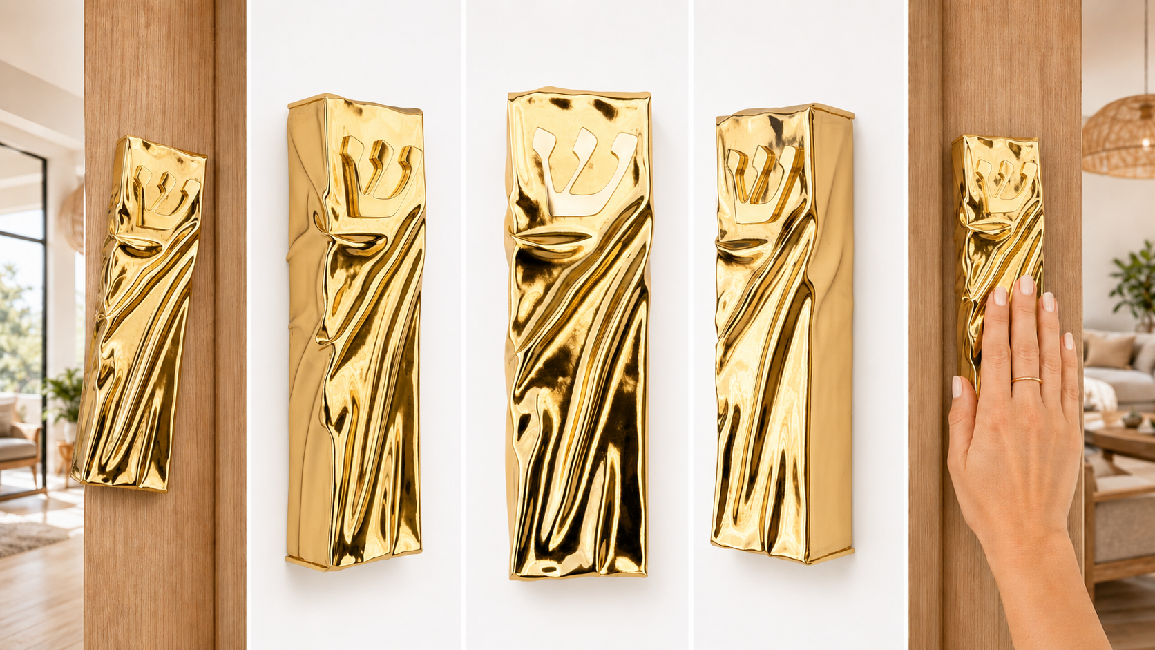 Fluid Gold Mezuzah