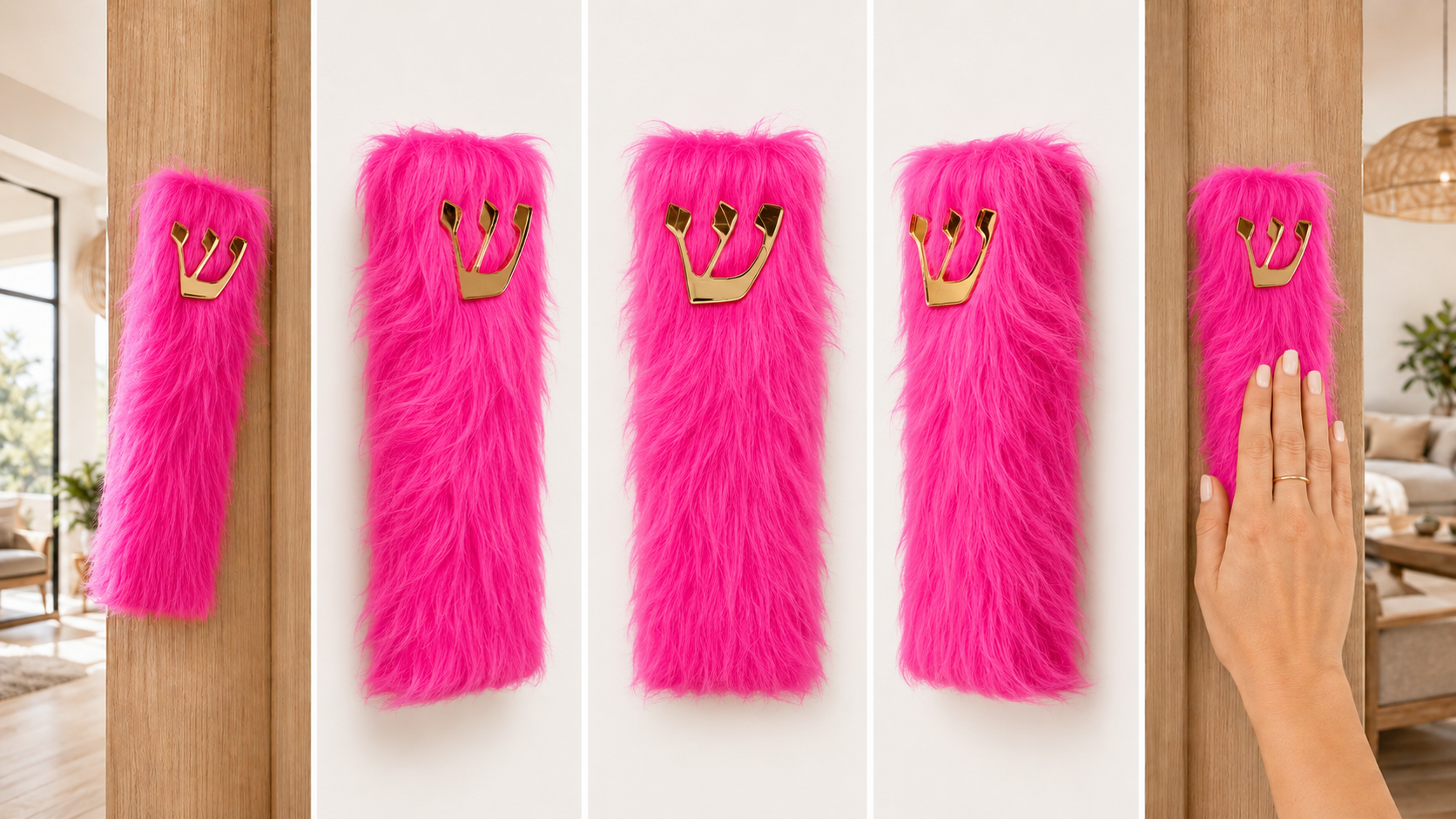 Furry Pink Mezuzah